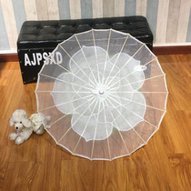 Jasmine flower opens with dance umbrella transparent silk China Classical Qipao Show Umbrella Silk Cloth Dancing Prop Umbrella