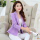 Spring new sleeved small suit women's coat Korean style slim ruffled small suit women's short candy-colored suit