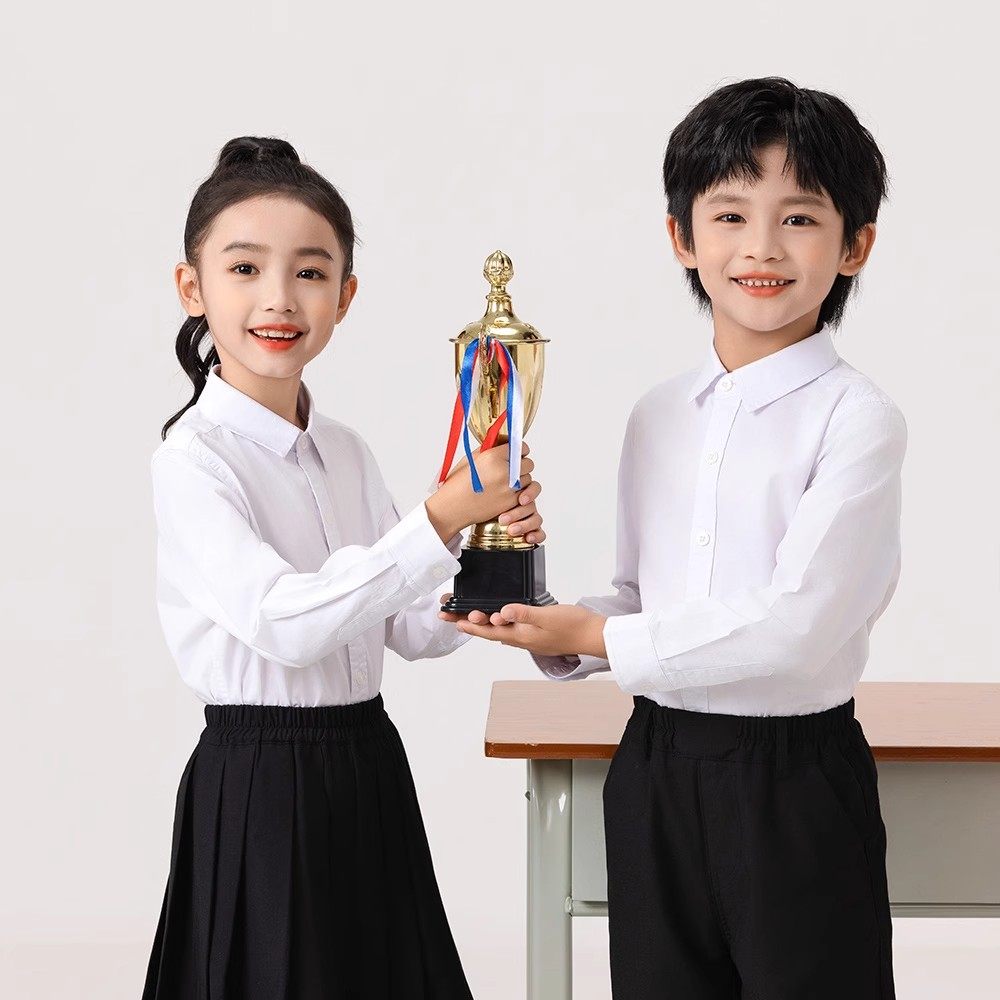 儿童礼服白色衬衣男童衬衫黑色西裤合唱演出服小学生女童短裙套装,淘宝优惠券,粉丝福利购,淘宝优惠卷