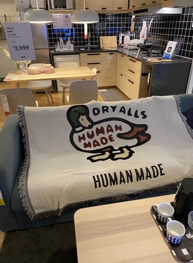 现货DrewHouse贾斯丁比伯居家系列笑脸毯子床边毯铺床卧室沙发用