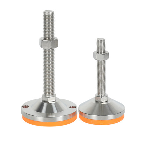 304不锈钢重型脚杯防震带黄垫固定地脚螺丝调节支撑脚机金属蹄脚 - 图3