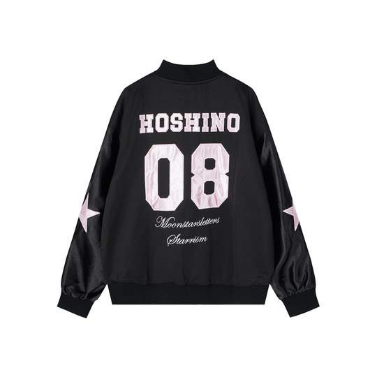 DUSK American butterfly embroidered baseball jacket women's spring, autumn and winter sweet and cool Korean style jacket contrast color top trendy