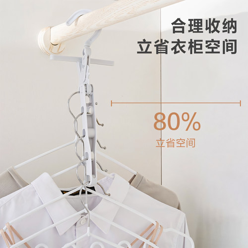 五孔折叠衣架旅行出差酒店宿舍挂衣架子多功能便携式晾晒衣架神器 - 图1