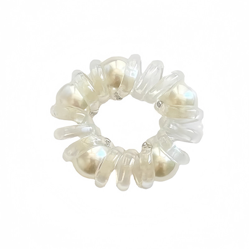 电话线发圈时尚简约加粗珠珠头绳高弹力气质皮筋女扎头发绳不伤发,淘宝优惠券,粉丝福利购,淘宝优惠卷