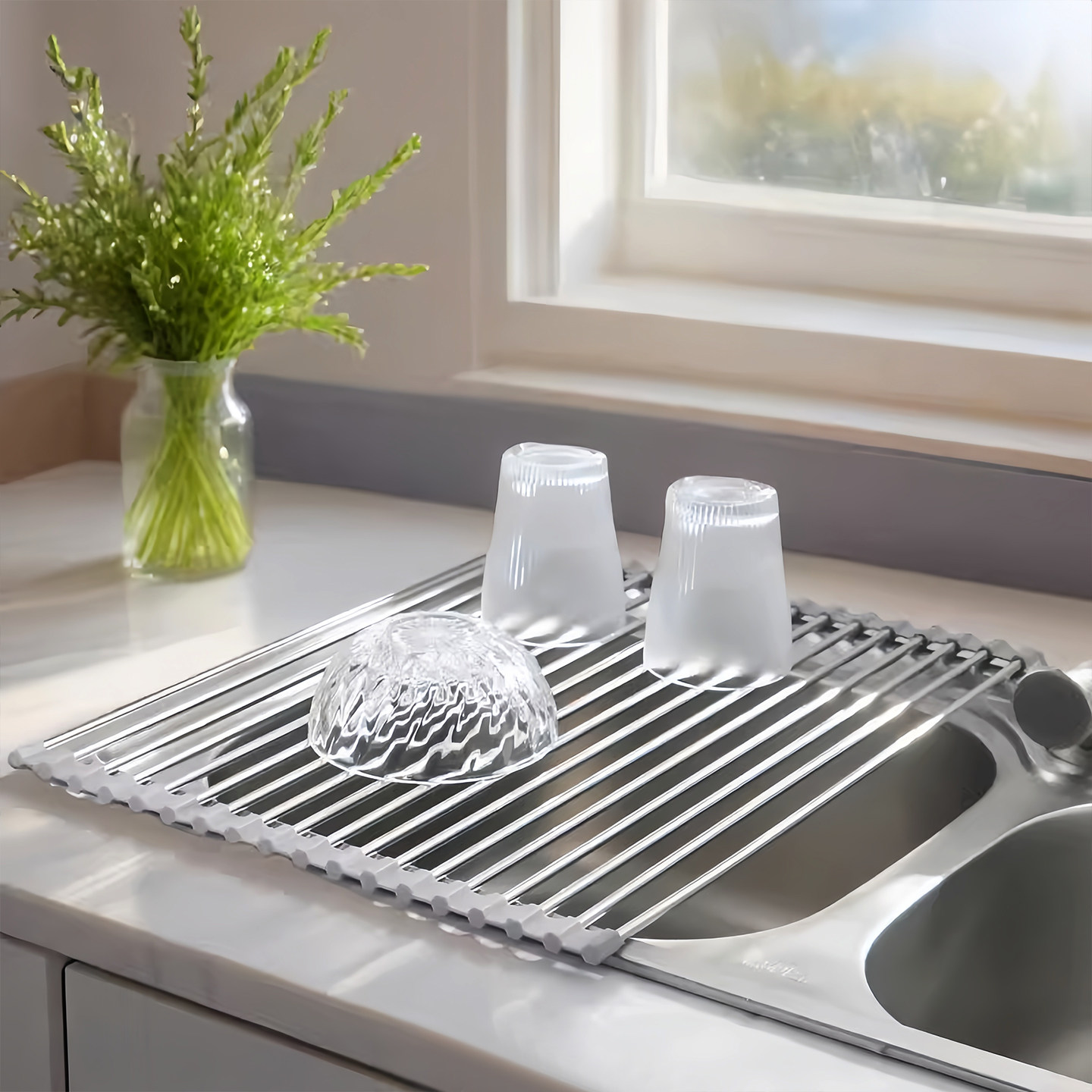 厨房水槽沥水架水池碗碟收纳置物架可折叠碗盘架沥水篮厨房置物架,淘宝优惠券,粉丝福利购,淘宝优惠卷