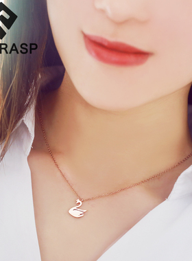 2025巨好看天鹅钛钢项链女不掉色