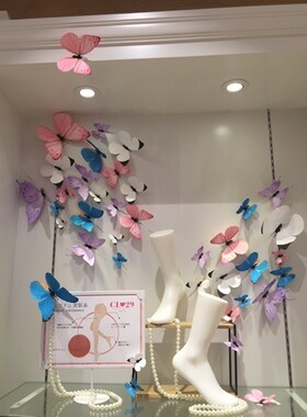 3d立体仿真纸蝴蝶婚礼酒店墙贴
