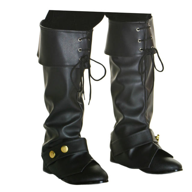 COS performance equipment high-quality PU leather pirate king renaissance warrior warrior shoe cover foot cover boot cover
