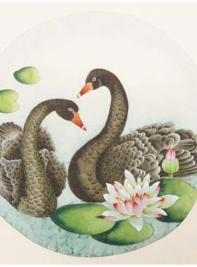 无款纯手绘精品花鸟工笔画