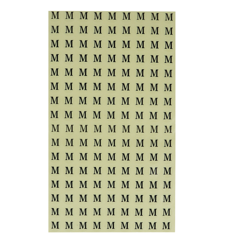 1.2CM透明黑字尺码标贴现货服装不干胶圆形码数贴纸吊牌标签号码 - 图3