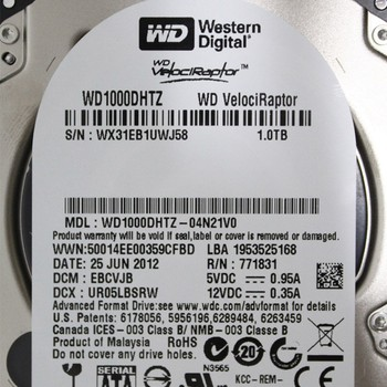 西部数据(WD)迅猛龙 1TB SATA6Gb/s  1000转 企业级(WD1000DHTZ - 图0