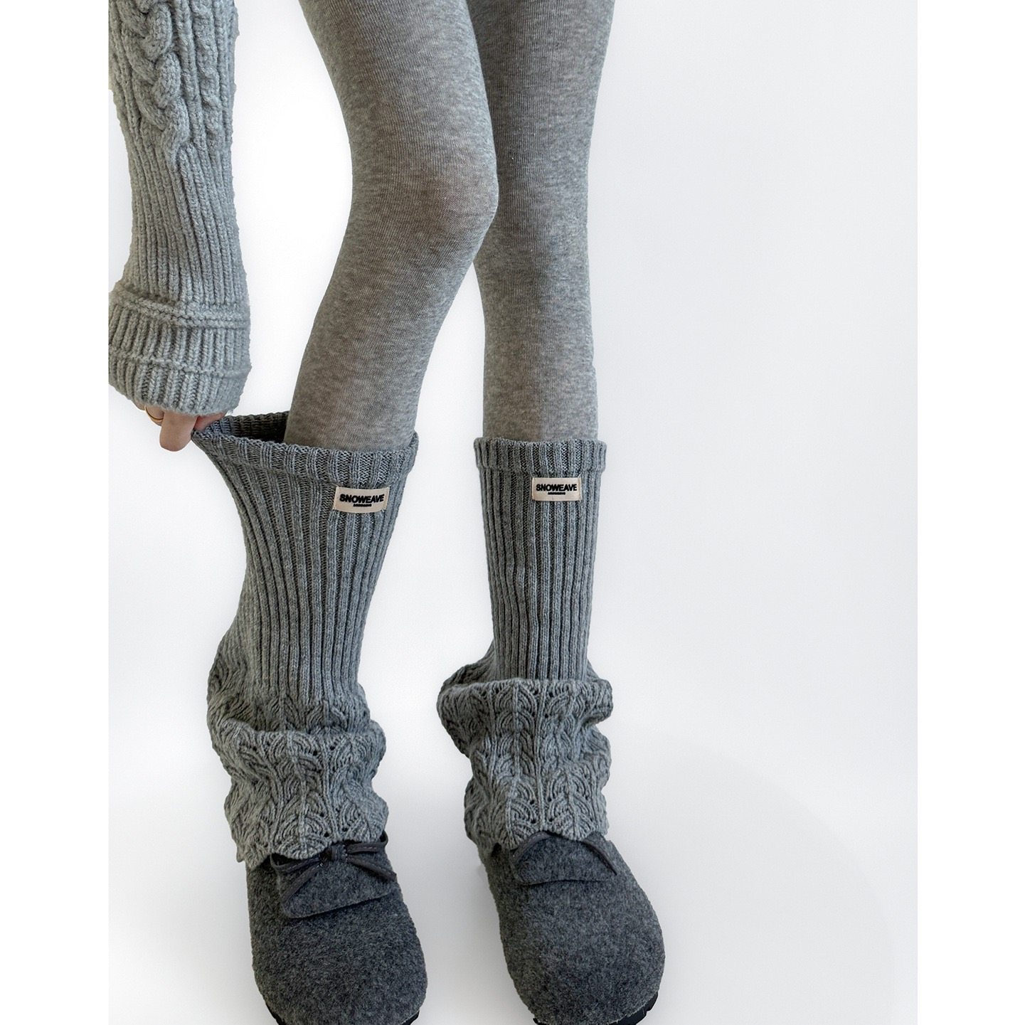 秋冬新品羊毛针织袜套开叉堆堆中筒叠穿保暖腿套ins韩系靴套,淘宝优惠券,粉丝福利购,淘宝优惠卷