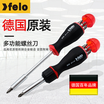 Ratchet Screwdriver Fly Dragon Felo German Import Multipurpose Cross-Lined Screwdriver Hexagon Sleeve Small Wrench