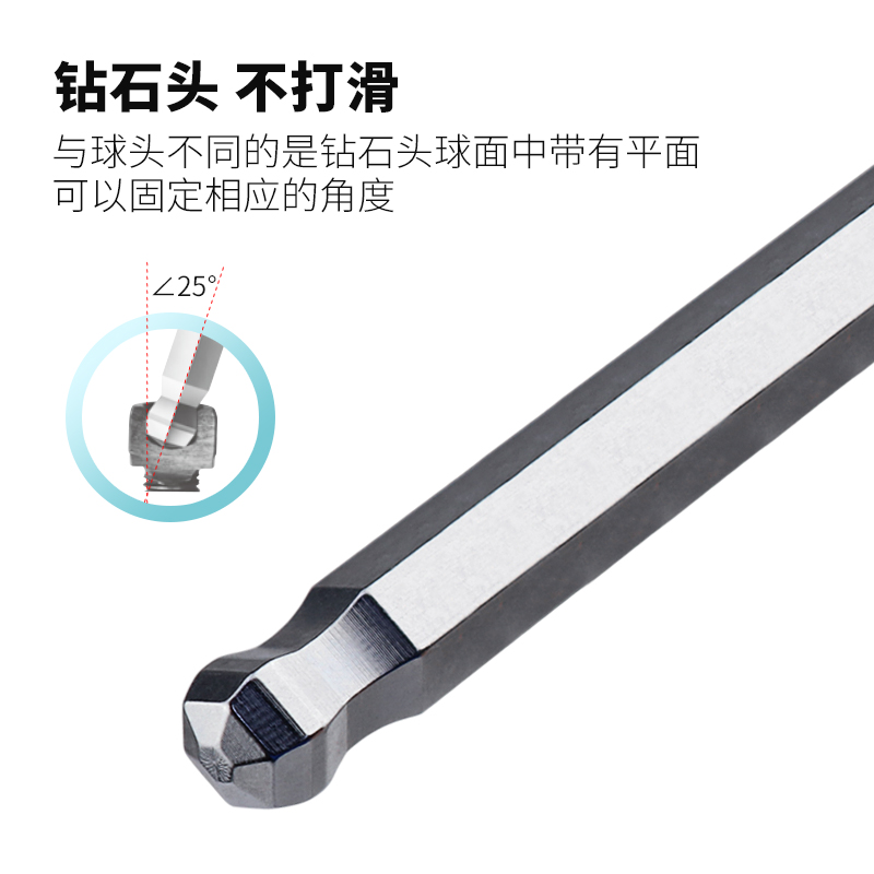 日本EIGHT百利加长球头单支内六角扳手进口TMS-9单个六角匙TM-1.5