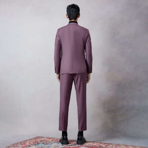 BONI/堡尼秋冬新品西服套装羊毛混纺西装商务修身西裤男AO622171A - 图3