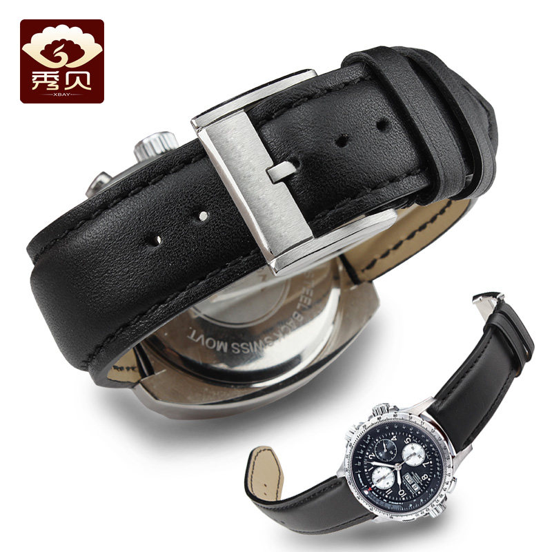 秀贝无纹真皮西铁城汉密尔顿表带 秀贝配件