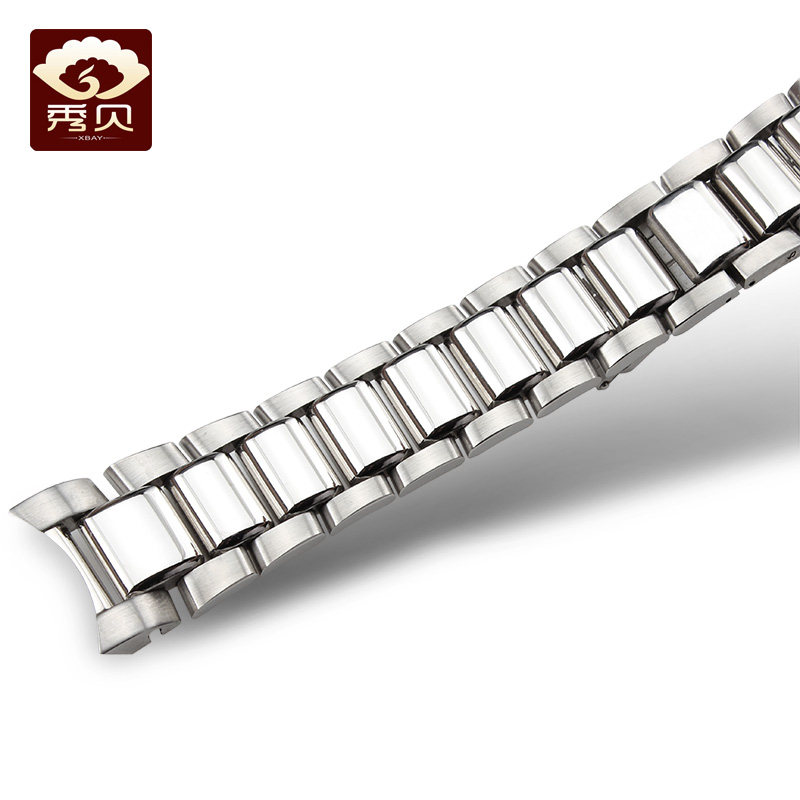 秀贝实心不锈钢表链男萧邦手表带 秀贝配件