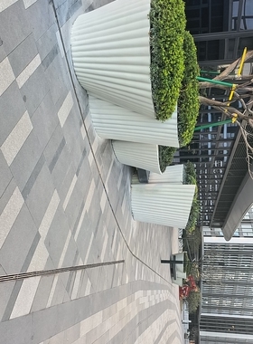 白云站户外公园玻璃钢组合树池坐凳大型GRC树池不锈钢树池雕塑