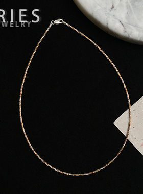 S925纯银项圈女生欧美项链