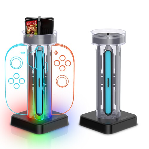 新款Switch 2手柄四充充电底座 Switch 2小手柄站式座充配件 - 图0
