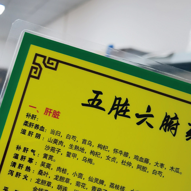 中医五脏六腑药性归类图新编仿古边框相纸塑封对照表布料图片版画,淘宝优惠券,粉丝福利购,淘宝优惠卷