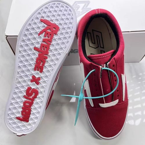 复仇风暴闪电 帆布鞋 低帮休闲情侣 联名款 透气 低帮 男女同款 - 图1