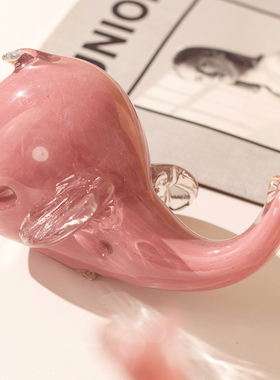 木南简约轻奢风格客厅玻璃桌面大象摆件酒柜玄关情侣送礼婚庆用品