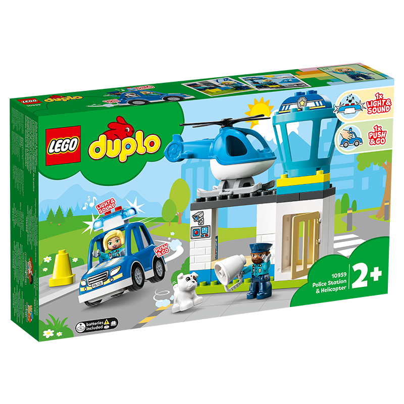 玩具反斗城LEGO乐高得宝系列10959警察局与警用直升机积木101955