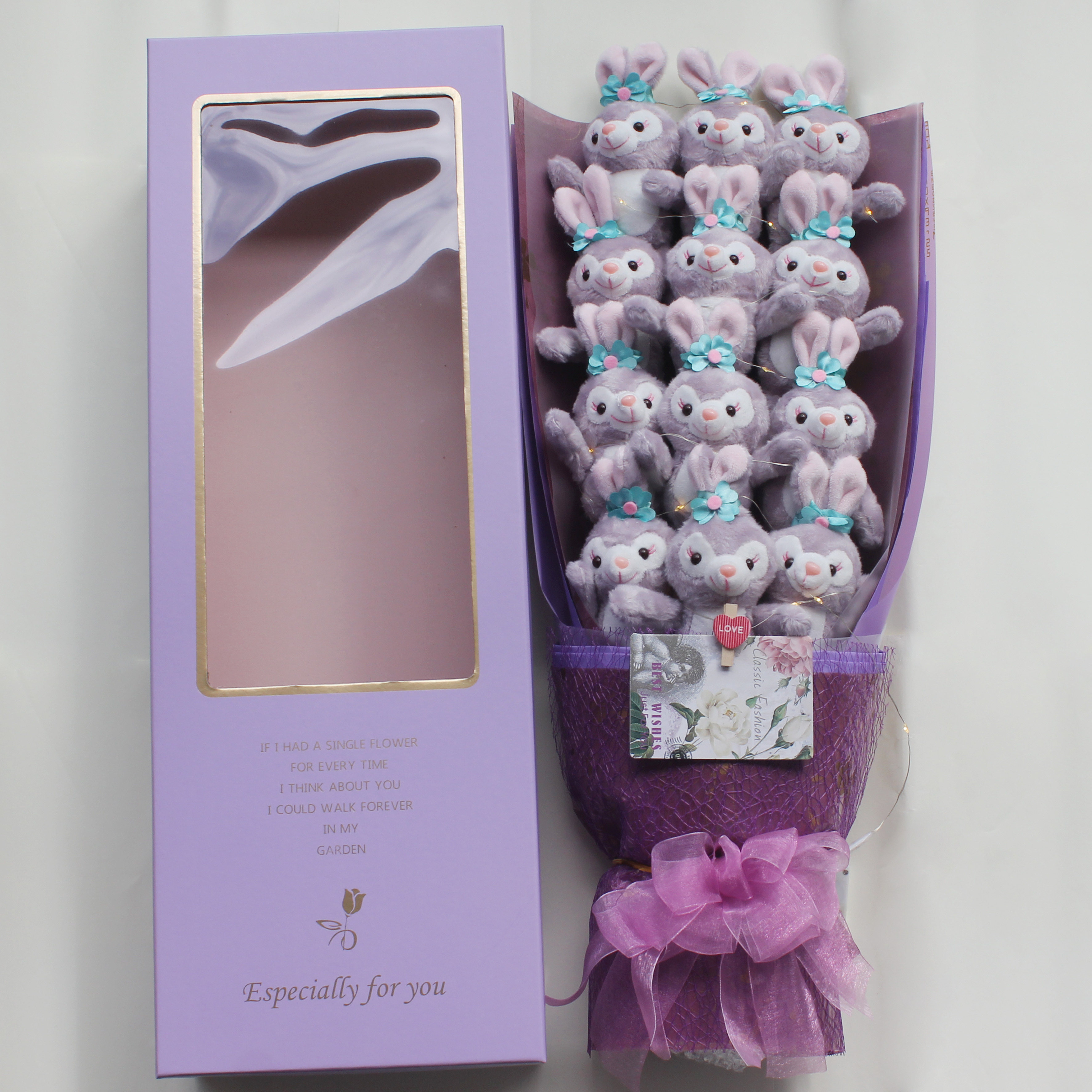 新年礼物草莓熊龙猫皮卡丘蛋公仔玫瑰盒送女朋友闺蜜同学生日花束,淘宝优惠券,粉丝福利购,淘宝优惠卷