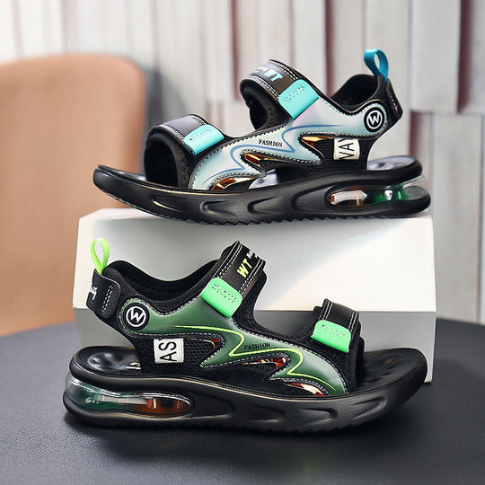 New summer CEO ABC boys' sports shoes air cushion soft bottom student sandals waterproof children's beach shoes open toe