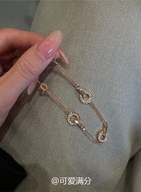 极简爆闪仿钻手链轻奢小众精致女款2025新款韩系千金感可叠戴手饰