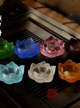 七彩坛城琉璃莲花灯烛台