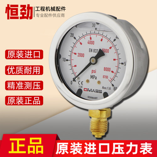 进口德玛仕压力表DMASS测压盒 挖掘机测压表液压油表测试仪表套装 - 图0