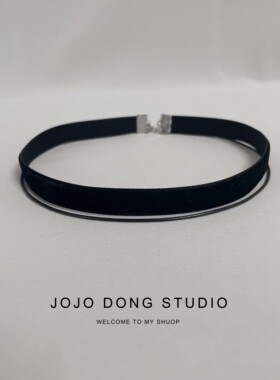 倪妮同款项链choker黑色脖颈链项圈锁骨链绳女高级感简约百搭配饰