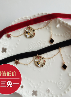 choker爱丽丝梦游仙境兔子锁骨链