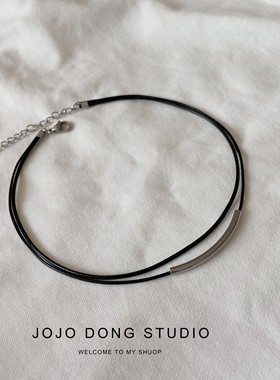 黑色项链女简约气质百搭锁骨链