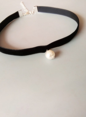 choker丝绒绑带吊坠刘亦菲同款