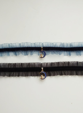 choker蓝色星球吊坠项圈脖子饰品