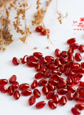diy发簪流苏捷克古董耳钉琉璃珠