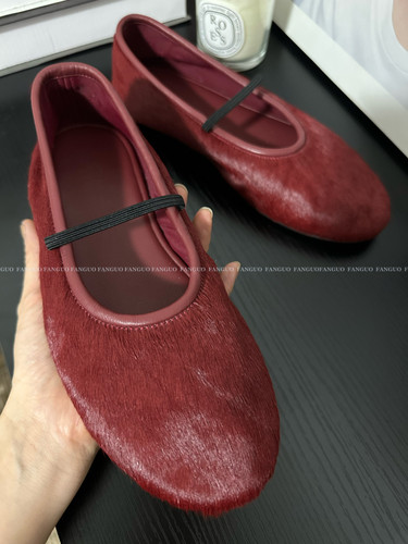 【白月光】绝美！r*w头层羊皮马毛少女芭蕾舞鞋玛丽珍公主鞋单鞋 - 图3