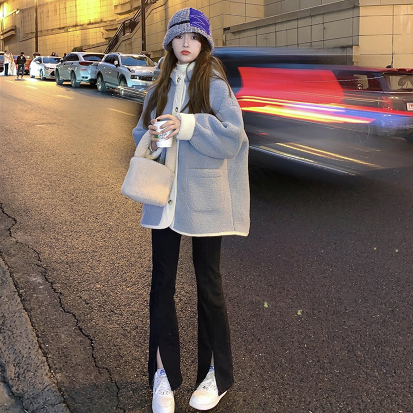 大码女装2025冬季新款胖mm韩版宽松显瘦连帽加厚仿羊羔毛棉衣外套,淘宝优惠券,粉丝福利购,淘宝优惠卷