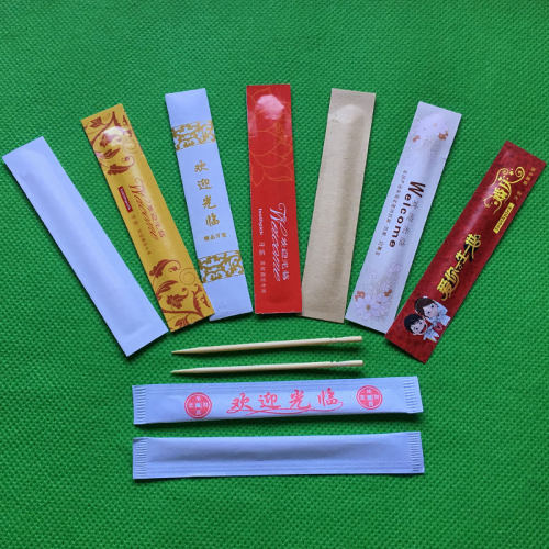 定制定做广告酒店牙签来图定做印字logo淋膜铜版纸独立包装牙签 - 图2