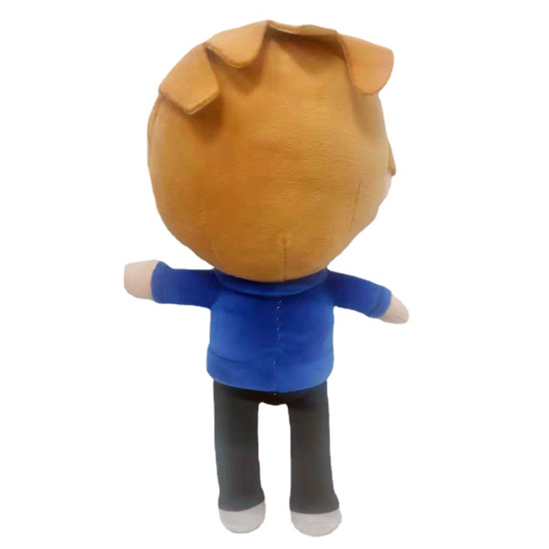 跨境 eddsworld plush 英国动漫红色蓝色男女孩毛绒玩具公仔 - 图0