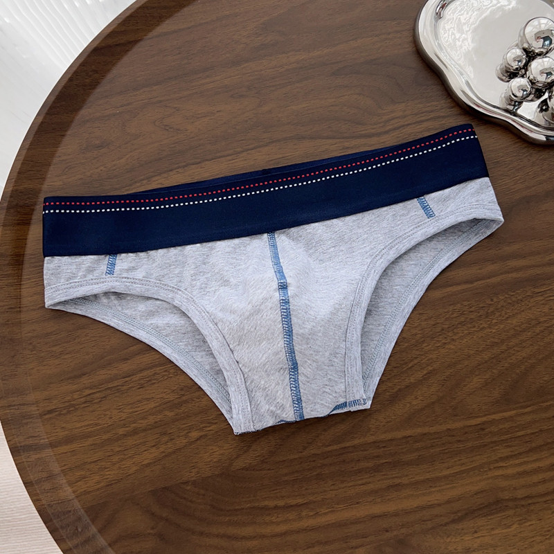 2条装男士内裤三角裤纯棉低腰性感比基尼宽边U凸舒适纯色透气包邮,淘宝优惠券,粉丝福利购,淘宝优惠卷