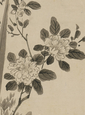 清王时敏端午图国画水墨画艺术微喷复制画宣纸画芯装饰画