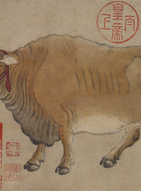 韩滉五牛图一比一宣纸复制画