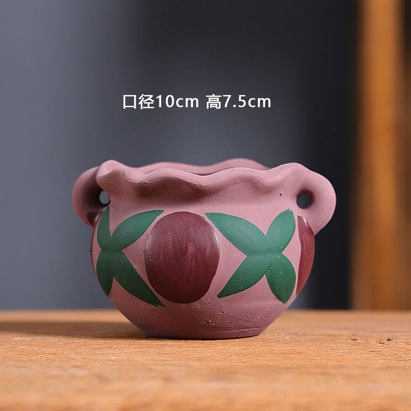 15号小号地中海多肉花盆特价清仓家用粗陶肉肉植物红陶陶瓷复古盆