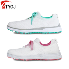 Обувь для гольфа 高尔夫女鞋夏季透气防臭飞织运动球鞋防滑防侧滑柔软防滑固定鞋钉