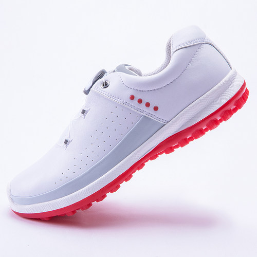 高尔夫球鞋女士防水旋转扣鞋带运动女鞋防滑固定钉休闲简约鞋子 - 图1