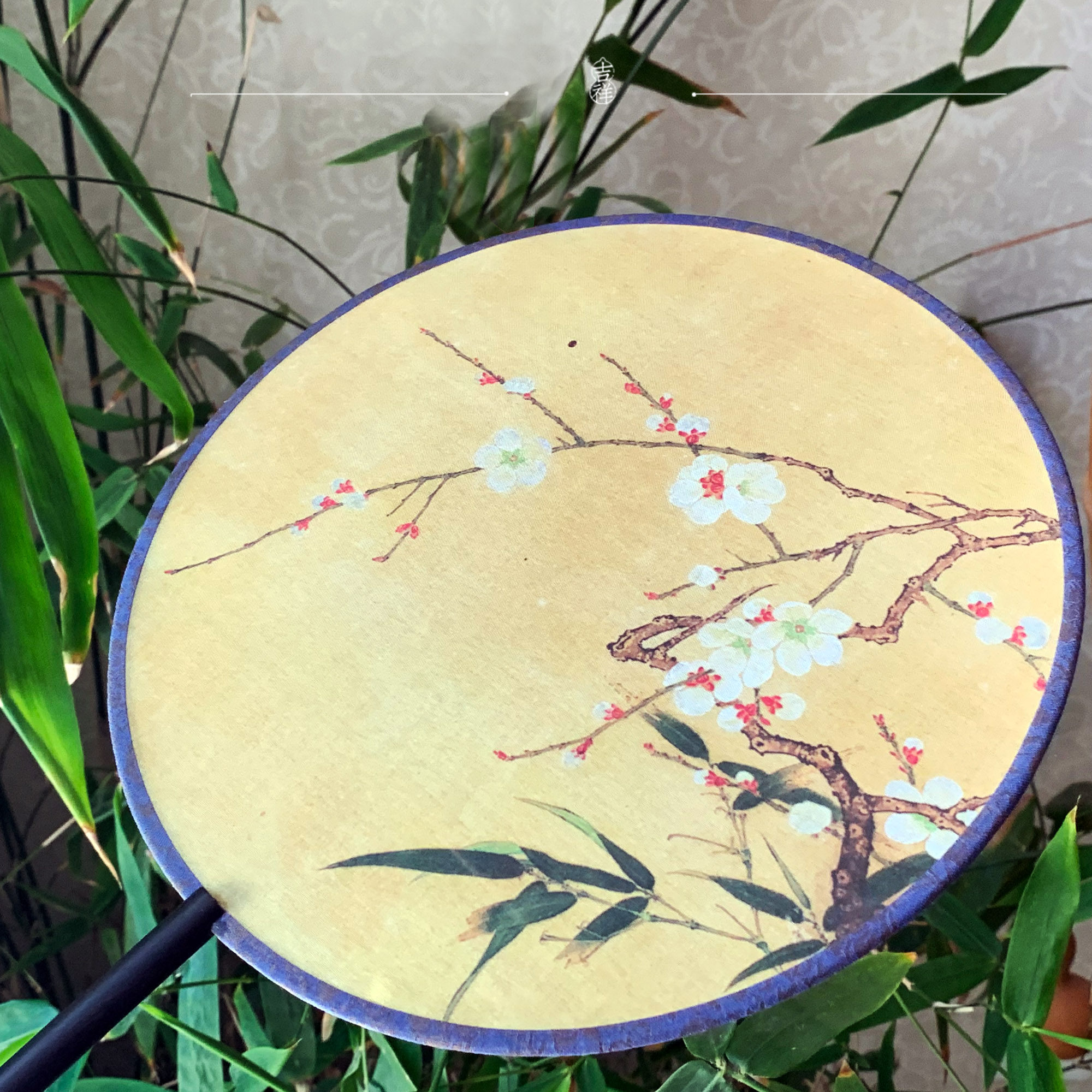 古风真丝中国风扇子汉服古典宫廷宫扇团扇半透明丝圆扇宋画梅花